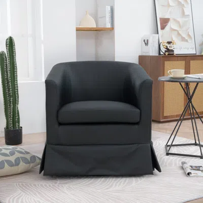 Streamdale Furniture Streamdale 27.36" Wide Swivel Chair In Black