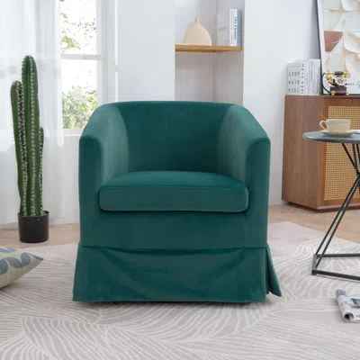 Streamdale Furniture Streamdale 27.36" Wide Swivel Chair In Green