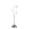 Streamdale Furniture Streamdale 27.5" In 6-light Acrylic Globe Aluminun Led Chrysanthe Silver