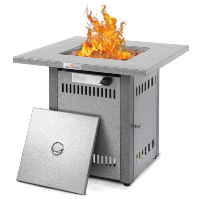 Streamdale Furniture Streamdale 28 50000 Btu Silver Outdoor Propane Gas Fire Pit Table