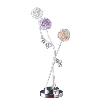 Streamdale Furniture Streamdale 28" In 3 Aluminum Led Zeus Metal Table Lamp