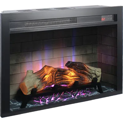 Streamdale Furniture Streamdale 28 Inch Electric Fireplace Insert, Multicolored Flames