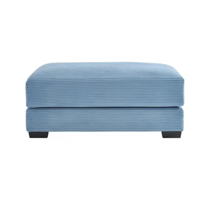 Streamdale Furniture Streamdale 28 Ottoman Corduroy- Blue