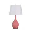 STREAMDALE FURNITURE STREAMDALE 28" PINK TELLI PEBBLE MID-CENTURY RESIN TABLE LAMP