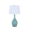 Streamdale Furniture Streamdale 28" Teal Telli Pebble Mid-century Resin Table Lamp