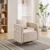 Streamdale Furniture Streamdale 29.1" W Swivel Accent Open Back Chair Modern Comfy Sofa Chair With Weathered Base For Nur