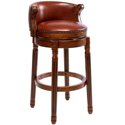 Streamdale Furniture Streamdale 29.5" Swivel Bar Stool With Back