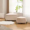 Streamdale Furniture Streamdale 29.9" Wide Storage Ottoman Set With Metal Legs - Light Camel