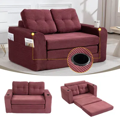 Streamdale Furniture Streamdale 2-in-1 Convertible Sofa Bed With Pillows