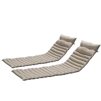 Streamdale Furniture Streamdale 2pcs Set Outdoor Lounge Chair Cushion Replacement Patio Funiture Seat Cushion Chaise Loun