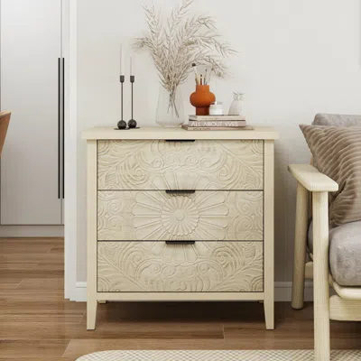 Streamdale Furniture Streamdale 3 Drawer Cabinet, American Furniture, Suitable For Bedroom, Living Room, Study