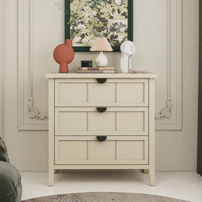 Streamdale Furniture Streamdale 3 Drawer Cabinet, American Furniture,suitable For Bedroom, Living Room, Study