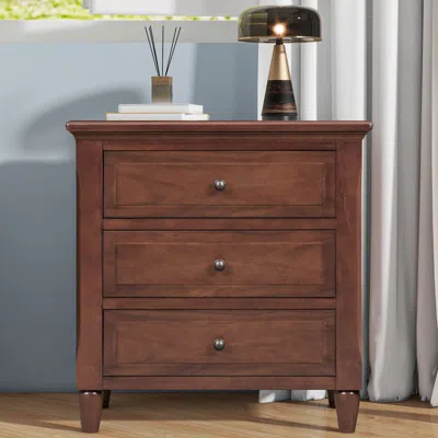 Streamdale Furniture Streamdale 3-drawer Nightstand Storage Wood Cabinet