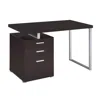 Streamdale Furniture Streamdale 3-drawer Office Desk In Cappuccino Finish