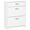 Streamdale Furniture Streamdale 3-drawer Shoe Cabinet With Flip Doors And Adjustable Shelf