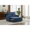 Streamdale Furniture Streamdale 3-in-1 Convertible Sleeper Chair Bed - Linen Navy In Blue
