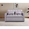 Streamdale Furniture Streamdale 3-in-1 Convertible Sofa Bed - Suede Sleeper Couch For Small Spaces In Gray