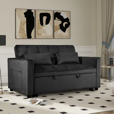 Streamdale Furniture Streamdale 3-in-1 Convertible Sofa Bed With Reclining Backrest And Pillows