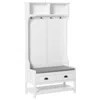 Streamdale Furniture Streamdale 3-in-1 Entryway Bench With Coat Rack, Storage And Seat