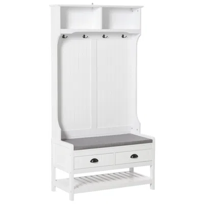 Streamdale Furniture Streamdale 3-in-1 Entryway Bench With Coat Rack, Storage And Seat