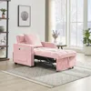 Streamdale Furniture Streamdale 3-in-1 Folding Sofa Bed Chair (pink)