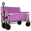 Streamdale Furniture Streamdale 3-in-1 Folding Wagon Cart - Bench, Storage, All-terrain - Purple