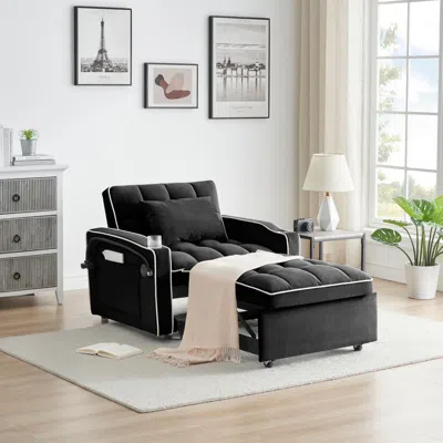 Streamdale Furniture Streamdale 3-in-1 Sofa Bed With Usb And Wheels