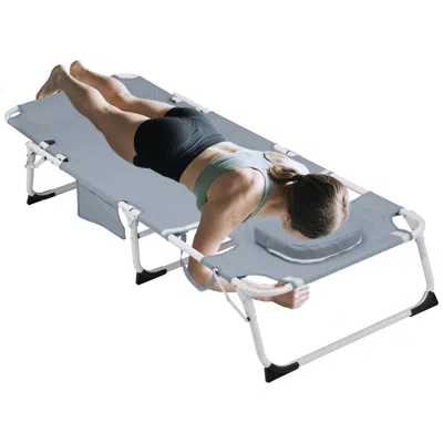 Streamdale Furniture Streamdale 3-in-1 Tanning Chair - Adjustable Folding Beach Lounge