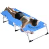 Streamdale Furniture Streamdale 3-in-1 Tanning Chair - Adjustable Folding Beach Lounge In Blue