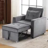 Streamdale Furniture Streamdale 3-in-1 Velvet Convertible Sleeper Sofa Bed W/ Pillow