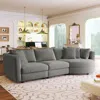 Streamdale Furniture Streamdale 3 Indoor Cushioned Sofas With Curved Seats & Pillows