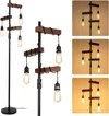 Streamdale Furniture Streamdale 3-light Industrial Tree Floor Lamp, 68" Wood Standing Light