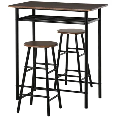Streamdale Furniture Streamdale 3 Pc Bar Set: Table, Stools, Storage Shelf
