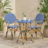 Streamdale Furniture Streamdale 3-pc French Bistro Set In Dark Teal & White