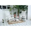 Streamdale Furniture Streamdale 3-piece All-weather Rocking Chair Set With Side Table - White