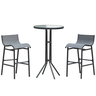 Streamdale Furniture Streamdale 3 Piece Bar Height Outdoor Bistro Set For 2