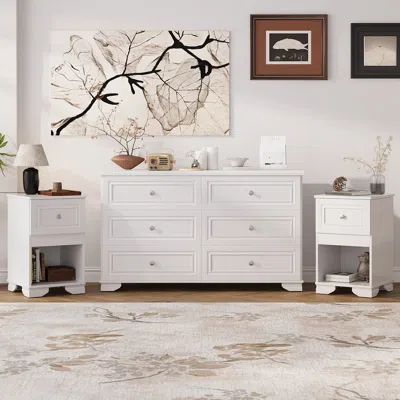 Streamdale Furniture Streamdale 3-piece Bedroom Set: Dresser & Nightstands - Retro