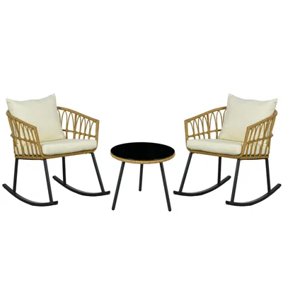 Streamdale Furniture Streamdale 3 Piece Bistro Set With Cushions