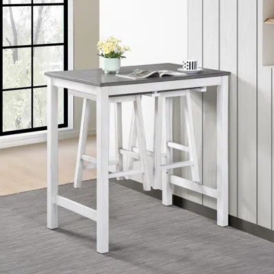 Streamdale Furniture Streamdale 3-piece Compact Counter Set With Hanging Stool