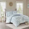 Streamdale Furniture Streamdale 3 Piece Cotton Floral Printed Reversible Duvet Cover Set