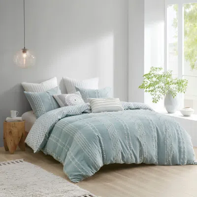 Streamdale Furniture Streamdale 3 Piece Cotton Jacquard Duvet Cover Set