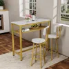 Streamdale Furniture Streamdale 3-piece Counter Height Dining Table Set, Faux Marble Top