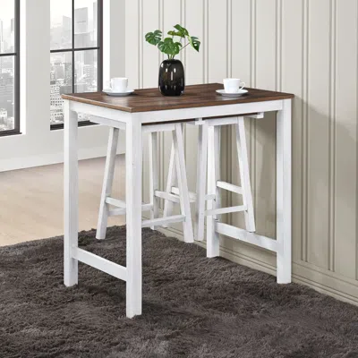 Streamdale Furniture Streamdale 3-piece Counter Set Hanging Stool Easy To Clean For Small Spaces