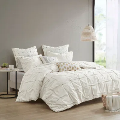 Streamdale Furniture Streamdale 3 Piece Elastic Embroidered Cotton Duvet Cover Set