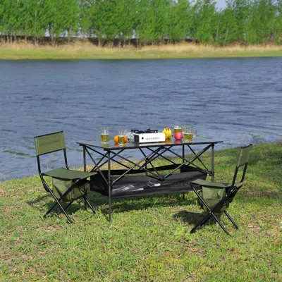 Streamdale Furniture Streamdale 3-piece Foldable Outdoor Table & Chair Set