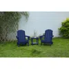 Streamdale Furniture Streamdale 3-piece Folding Adirondack Chair Set - Navy Blue