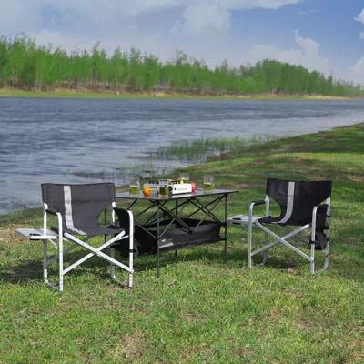 Streamdale Furniture Streamdale 3-piece Folding Table & Chairs Set For Outdoor Use