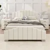 Streamdale Furniture Streamdale 3-piece Full Bed Set Velvet Bed & Nightstands