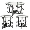 Streamdale Furniture Streamdale 3-piece Glass Coffee Table Set: Modern Metal Frame, Easy Clean In Black
