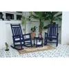 Streamdale Furniture Streamdale 3-piece Navy Blue All-weather Rocking Chair Set